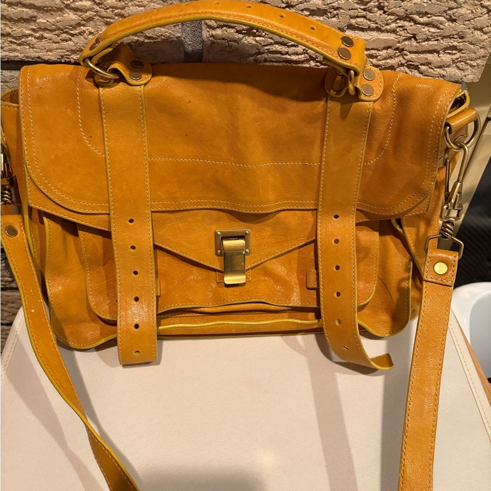 Proenza Schouler Mustard Yellow Leather Satchel